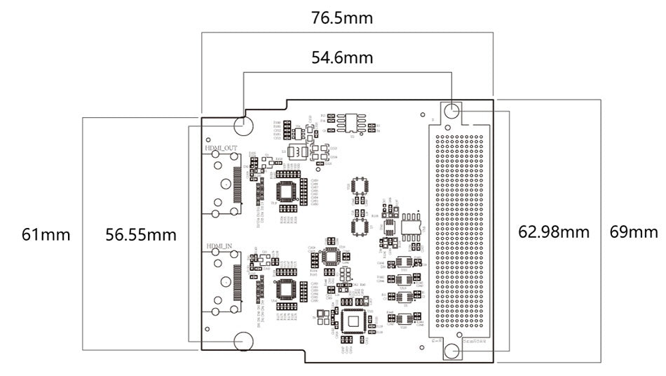 ADK-6141 dimension diagram, 78 mm by 69 mm