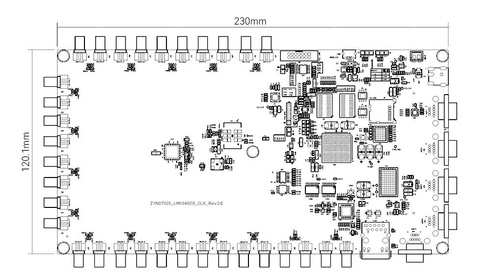 Xilinx Zynq-7000 XC7Z020 + TI LMK04828 Clock Synchronization Board ADK-W104