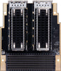 ADK-2508 FMC+ module front view with two QSFP28 cages and FMC+ connector