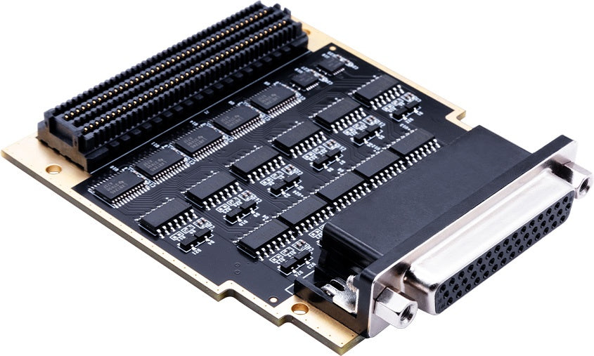 ADK-3491 FMC LPC module angled view showing the DB44 connector and FMC LPC connector