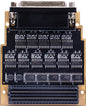 ADK-3491 FMC LPC module front view with DB44 connector and MAX3491ESD transceiver chips