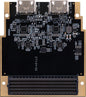 ADK-7622 FMC HPC module top view with two HDMI 2.1 input ports and FMC connector