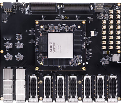 ADK-VU13G Virtex UltraScale+ FPGA development board, top view without fan
