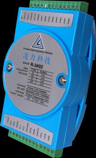 Mixed I/O Data Acquisition Module - 4-Ch Differential / 8-Ch Single-Ended Analog Input, 2-Ch Analog Output, Digital I/O (3402)